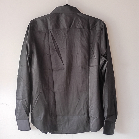 J.Ver Black Luxury Button-Down Dress Shirt‎ Men’s L Classic Elegant Long Sleeve - Picture 7 of 10